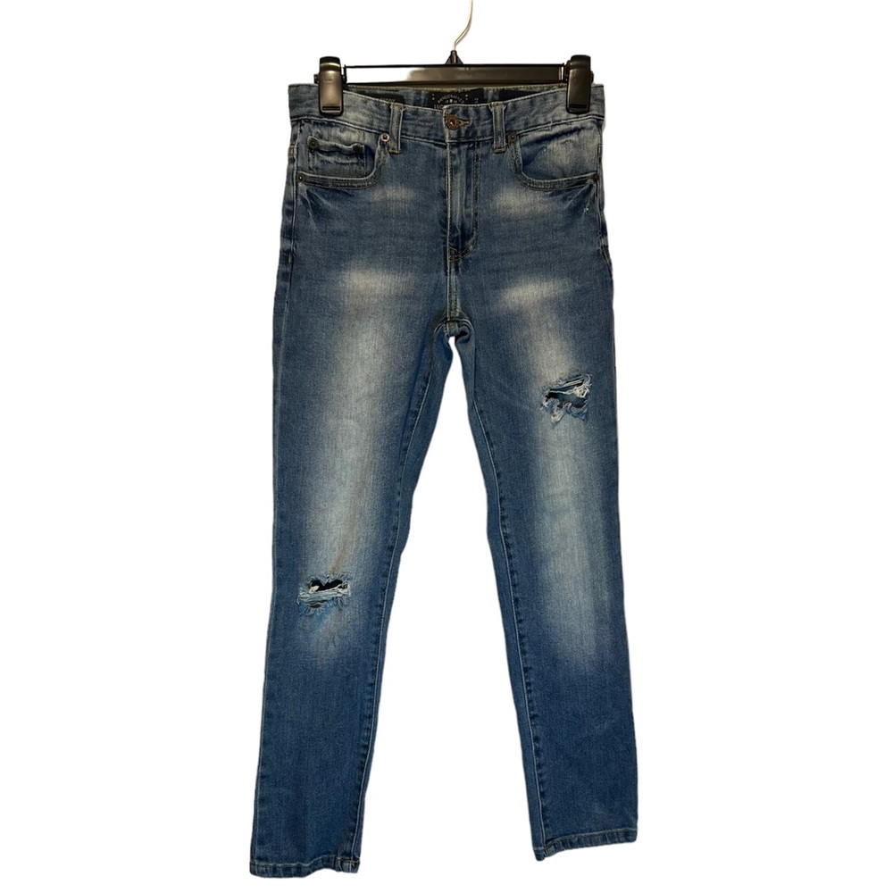 Boys lucky brand light waged, distressed jeans authentic skinny